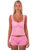 Women's Clothing Summer New Women's Sexy Splicing Suspenders Backless Lace Up Sleeveless Slim Fitting Tops For Women_ecoleips.com