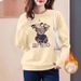 High-end Printed Sweatshirt For Women, Fleece-lined Thickened, New Autumn Winter Style, Casual And Stylish, Versatile_ecoleips.com