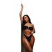 Sexy High-Leg Bikini Set For Women - Strapless Triangle Top & Cheeky Bottom Swimsuit In Black (S/M/L)_ecoleips.com