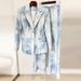 Women's Clothing Early Spring New Tie Dye Print Slim Fit Mid Length Suit Jacket Trousers Suit Two Piece Suit_ecoleips.com