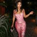 Women's European American Style Printed Bodycon Two Piece Set Halter Neck Top With Backless Feature Tight Long Pants_ecoleips.com