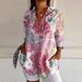 New Women's Floral Print Long Shirt Summer Trendy 3D Short Sleeve Fashion European American Style Top_ecoleips.com