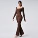 3-Color Seamless Yoga Jumpsuit – High-Waisted Bootcut Leggings For Women (Coffee/Black/Gray, S-L) – Butt-Lifting & Breathable_ecoleips.com