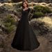 Women's One Shoulder Long Sleeve Wedding Dress with Long Skirt_ecoleips.com