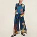 Women's Clothing Fashion Cotton And Linen Printed Short Sleeved Shirt Holiday Loose Casual Suit_ecoleips.com