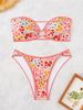 2025 New Style Bikini European And American Foreign Trade Blue And White Porcelain Print Strapless Sexy Bikini Swimsuit For Women_ecoleips.com