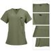 Women's Clothing Color Operating Room Short Sleeved Hand Washing Clothes Female Skin Management Nurse Clothes Surgeon Isolation Clothes Work Clothes_ecoleips.com