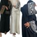 MQ107 Foreign Trade Cross-Border E-commerce Independent Site Arabic Embroidered Fashionable Outerwear Abaya Robe_ecoleips.com