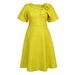 Women's Clothing New Jacquard Fabric Flower Dress Large Size A Line Dresses_ecoleips.com