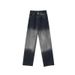 Black Gradient Jeans Women With A Pear-shaped Figure, 2026 High-waisted Straight Wide-leg Pants, Long Trousers For_ecoleips.com