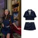 Women's Summer New V-Neck Pullover Short Shirt + Double Breasted High Waist Denim Skirt Pants Set_ecoleips.com