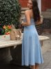 K Women's New Product, Sleeveless Camisole, Slimming And Imitation Denim Dress_ecoleips.com
