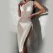 Women's Clothing New Beach Dress Women Solid Color Sleeveless Sexy Hollow Bikini Swimsuit Blouse Women_ecoleips.com
