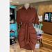 Women's Clothing Solid Color Bat Sleeve Waist Folded Shirt Skirt_ecoleips.com