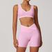 Women's Wide Strap Sports Bra Shockproof Contrast Color One Piece Yoga Fitness Wear_ecoleips.com