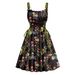 Elegant Floral Print Maxi Dress With Metal Ring Drawstring For Vacation & Boho Style Comfortable & Breathable Fabric_ecoleips.com
