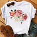 European And American Cross-border Foreign Trade Wholesale Women's Floral Round-neck Plus-size Short-sleeve T-shirt Tops_ecoleips.com