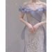 Mermaid Evening Gown off Shoulder Sequined Spring 2026 Ethereal Bride Toasting Party Hostess Dress Women's Wedding Party Wear_ecoleips.com