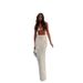 Women's Clothing Solid Color Floral Long Skirt Beach Seaside Vacation Sexy Bikini Swimsuit_ecoleips.com