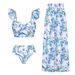 Women's Printed Bikini Set - Seaside Vacation Two-Piece Swimsuit With High Cut Design_ecoleips.com