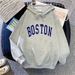 Women's Trendy Hooded Sweatshirt, Autumn And Winter Loose Fit With Letter Print, Long Sleeve, New Style For Teenagers,_ecoleips.com