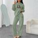 Women's Clothing Fashion Trendy Casual Women's Hoodie Sweatshirt Set Wide Leg Pants Straight Leg Pants American Autumn Winter Hot Selling_ecoleips.com