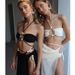 Women's Clothing New Split Swimsuit Women's Sexy Neck Tie Chiffon Wrap Skirt Three-piece Suit_ecoleips.com