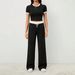 Women's Clothing Petite Two Piece Set Black White Color Block Casual Flattering Versatile For Commuting Home And Outings_ecoleips.com