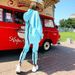 Fashionable Women's Suit Long Zipper Front And Back Letter Print Loose Long Sweatshirt Trousers Suit_ecoleips.com