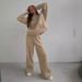 Women's Clothing Women's Loose Fit Hoodie & Jogger Set - Casual Pocket Hoodie With Straight Leg Pants (Black, Khaki, Green, Blue, Rose Red)_ecoleips.com