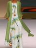 Summer Printed Loose-Fitting Colorful Two-Piece Set With Medium-Sleeve Design_ecoleips.com