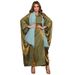 ZD113 Middle Eastern Modest Muslim Fashion Shiny Silk Satin Solid Color Bat Sleeve Robe European And American Plus Size_ecoleips.com