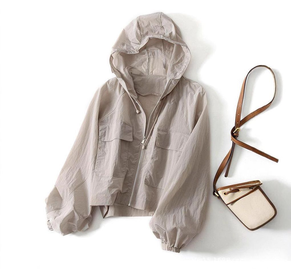 2026 New Sunscreen Clothing Women's UV Protection Small Summer Fashion Loose Hooded Zipper Thin Casual_ecoleips.com