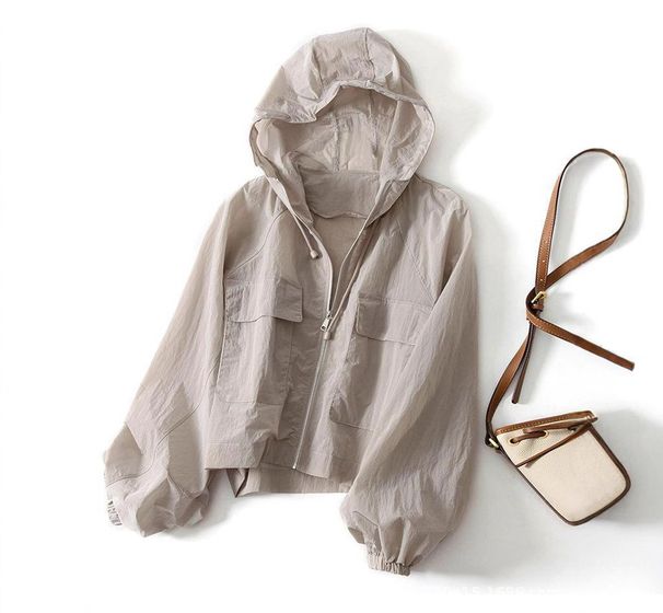 2026 New Sunscreen Clothing Women's UV Protection Small Summer Fashion Loose Hooded Zipper Thin Casual_ecoleips.com