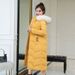 Women's Long Padded Coat Winter Warm Trench Jacket With Faux Fur Collar, Slim Fit, Plus Size Options_ecoleips.com