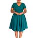 D588 Foreign Trade Women's Clothing, European And American Fashion, Elegant Doll Collar, Short-sleeved, Elastic,_ecoleips.com