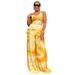 Women's Clothing Spring New Sexy Halter Neck Trousers Women's Fashion Tie Dye Print Suit_ecoleips.com