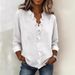 Voya Women's Elegant And Dignified European And American Spring Women's Black Fungus Side Sleeves Cotton Shirt Top_ecoleips.com