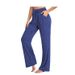 Women's High-Waisted Wide-Leg Lounge Pants – Ultra-Soft Polyester, Breathable & Stretchy, Perfect For Yoga, Travel & Everyday Comfort (12 Colors)_ecoleips.com