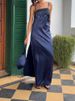 Fashion Tassel Beaded Sequin Slim Party Dress Women Sexy Sleeveless Solid Long Dress Elegant Off Shoulder Satin Suspender Gowns_ecoleips.com