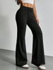 Autumn And Winter New Solid Color Drawstring Women's Bell-bottoms Casual Fashion Dressing_ecoleips.com