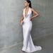 Women's Fashion 2024 Summer New Fashionable Elegant Sexy Backless Ruched Halter Dress Wholesale_ecoleips.com