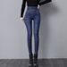2025 Spring New High-Waisted Black Jeans For Women, Elastic Waist, Slim Fit, Cotton Stretch, Leg-Lengthening, High_ecoleips.com