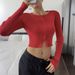 Cross-border European And American Y2K Style Button-up Long-sleeve T-shirt, Knitted Women's Clothing, 2025 Autumn/winter_ecoleips.com
