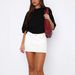 Retro Stretch Denim Mini Skirt For Women – High Waist Slim Fit Vintage Washed Denim Skirt (S-Xl, Dark Blue/Light Blue/White/Black)_ecoleips.com