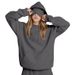 Cozy Hooded Sweatshirt With Built-in Sleep Mask | Long Sleeve Pullover For Men & Women | Warm & Comfortable Loungewear | Solid Color Casual Wear_ecoleips.com