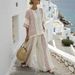 Women's round Neck Striped Printed T-Shirt And Wide Leg Pants Set Casual Comfortable Fashion Outfit_ecoleips.com