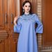 Women's Clothing New Half High Collar Heavy Industry Party Dress Middle East New Fashion MUSILIN Long Dress_ecoleips.com