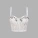 Handmade Sequin Corset Top – Adjustable Strap Bustier For Women, Glamorous Shimmering Bralette, Elegant & Sexy For Evening Wear (XS-L)_ecoleips.com