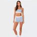 Summer Two Piece Women's Clothing Set Sexy Hot Girl Beach Camisole Vest With Elastic Shorts Color Matching Dopamine Trendy_ecoleips.com